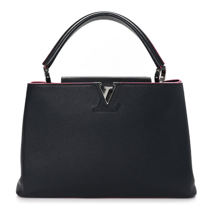Louis Vuitton Taurillon Capucines MM Cobalt Fuchsia 1 of 13