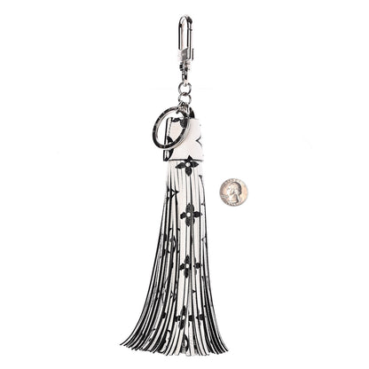 Louis Vuitton Monogram Tassel Bag Charm White 2 of 7