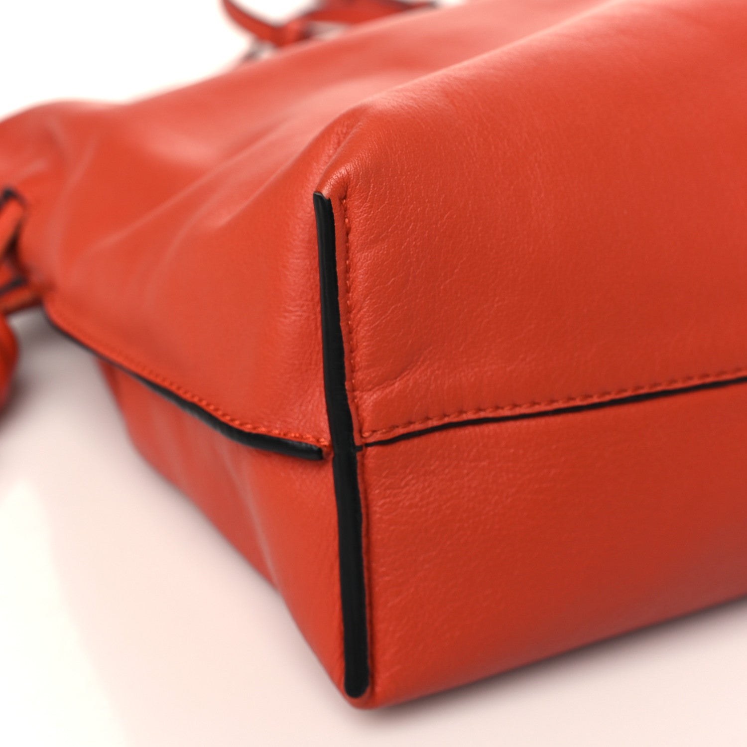 Loewe Calfskin Flamenco Knot Clutch Vermillion 9 of 10