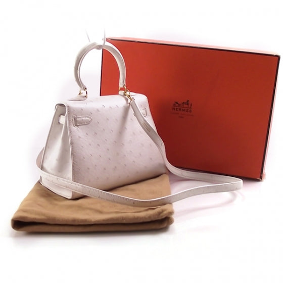 Hermes Ostrich Mini Kelly White 3 of 11