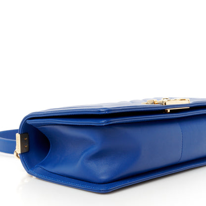 Chanel Lambskin Chevron Quilted Medium Boy Flap Blue 9 of 11