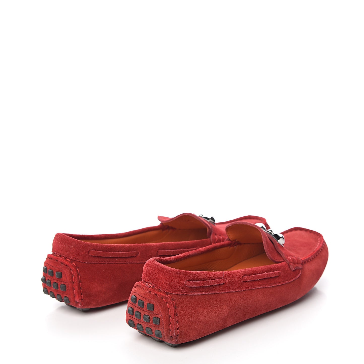 Suede Irving Moccasin Loafers 36 Rouge
