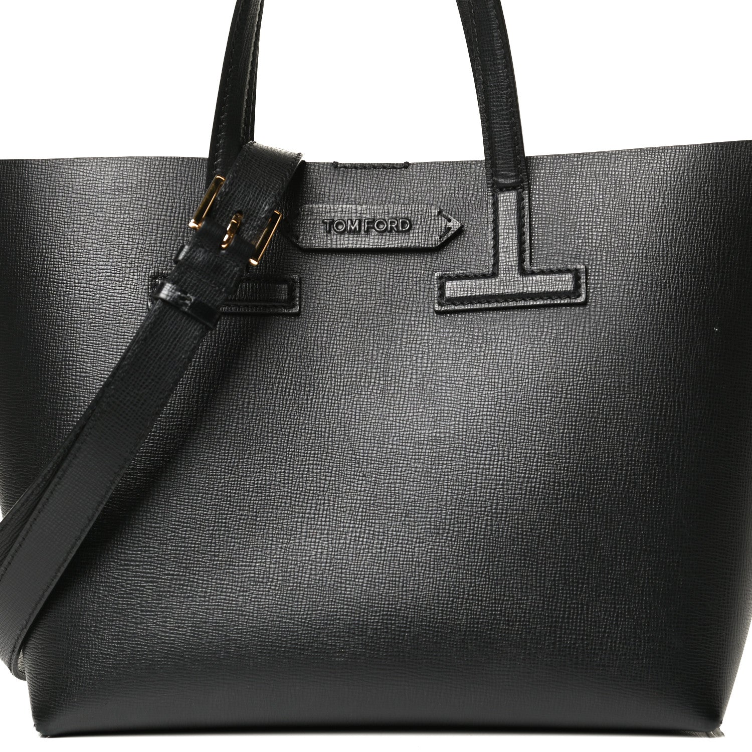 Tom Ford Saffiano Mini T Tote Black 9 of 16