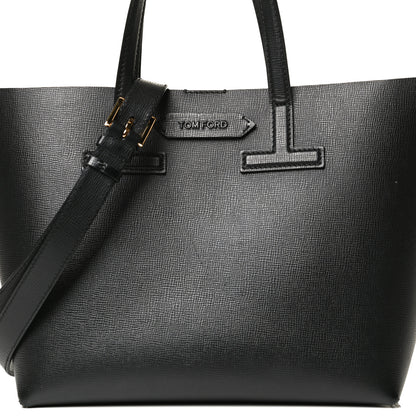 Tom Ford Saffiano Mini T Tote Black 9 of 16