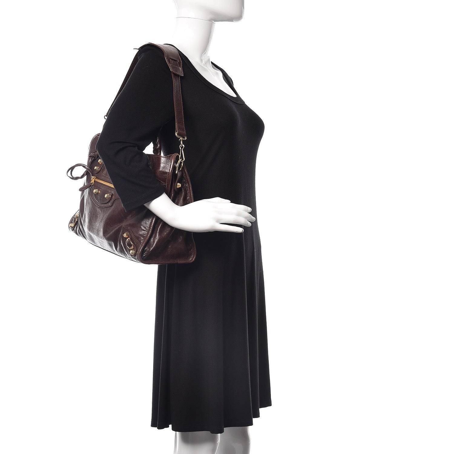 Balenciaga Agneau Giant 12 Gold Hardware City Cigare Fonce 2 of 12