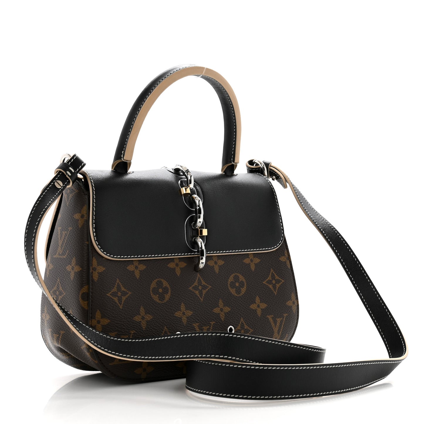 Calfskin Monogram Chain It Bag PM Black