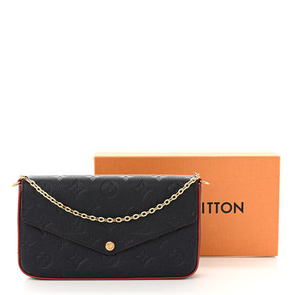 Louis Vuitton Empreinte Pochette Felicie Chain Wallet Marine Rouge 13 of 13