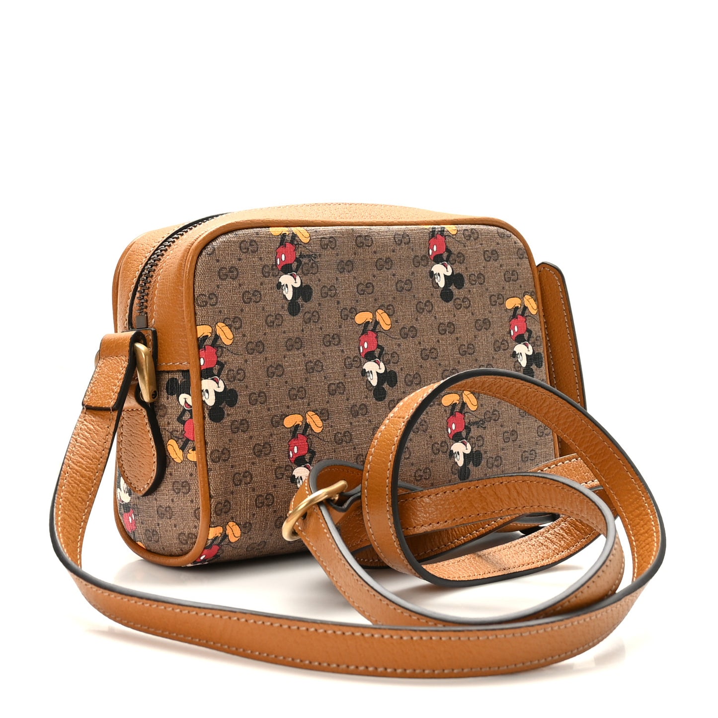 X DISNEY Mini Vintage GG Supreme Monogram Mickey Mouse Shoulder Bag Beige Vintage Sun Oil