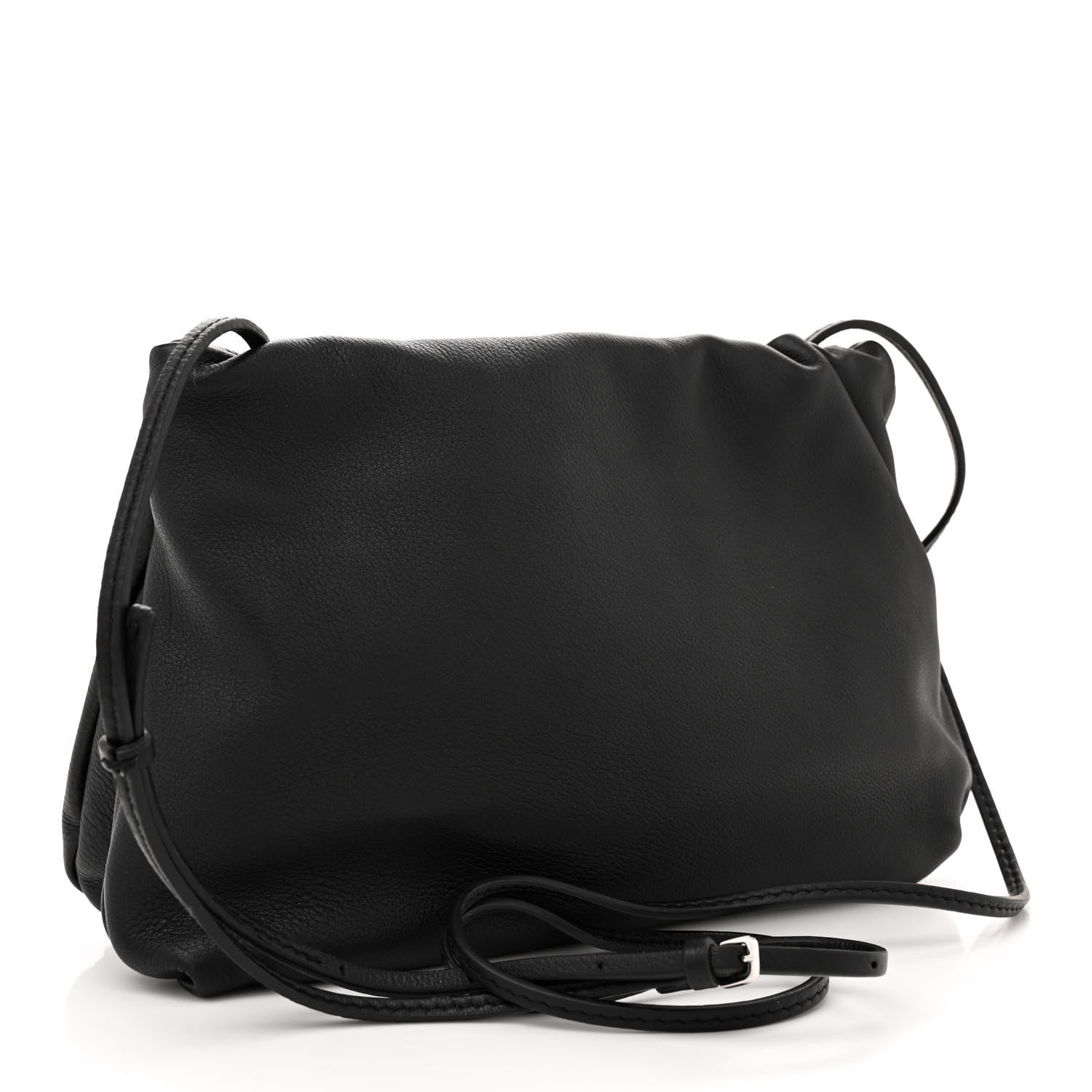 The Row Grained Calfskin Bourse Clutch Black 3 of 9
