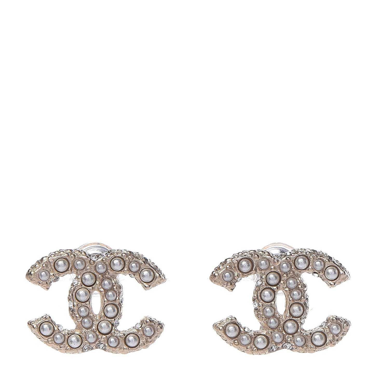 Pearl CC Earrings Light Gold