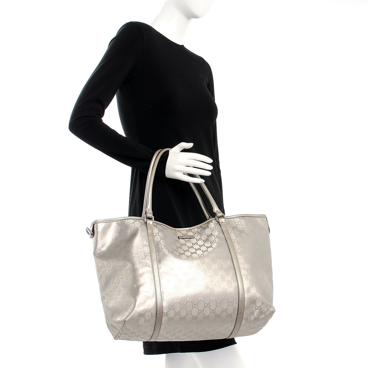 Imprime Monogram Large Joy Tote Silver