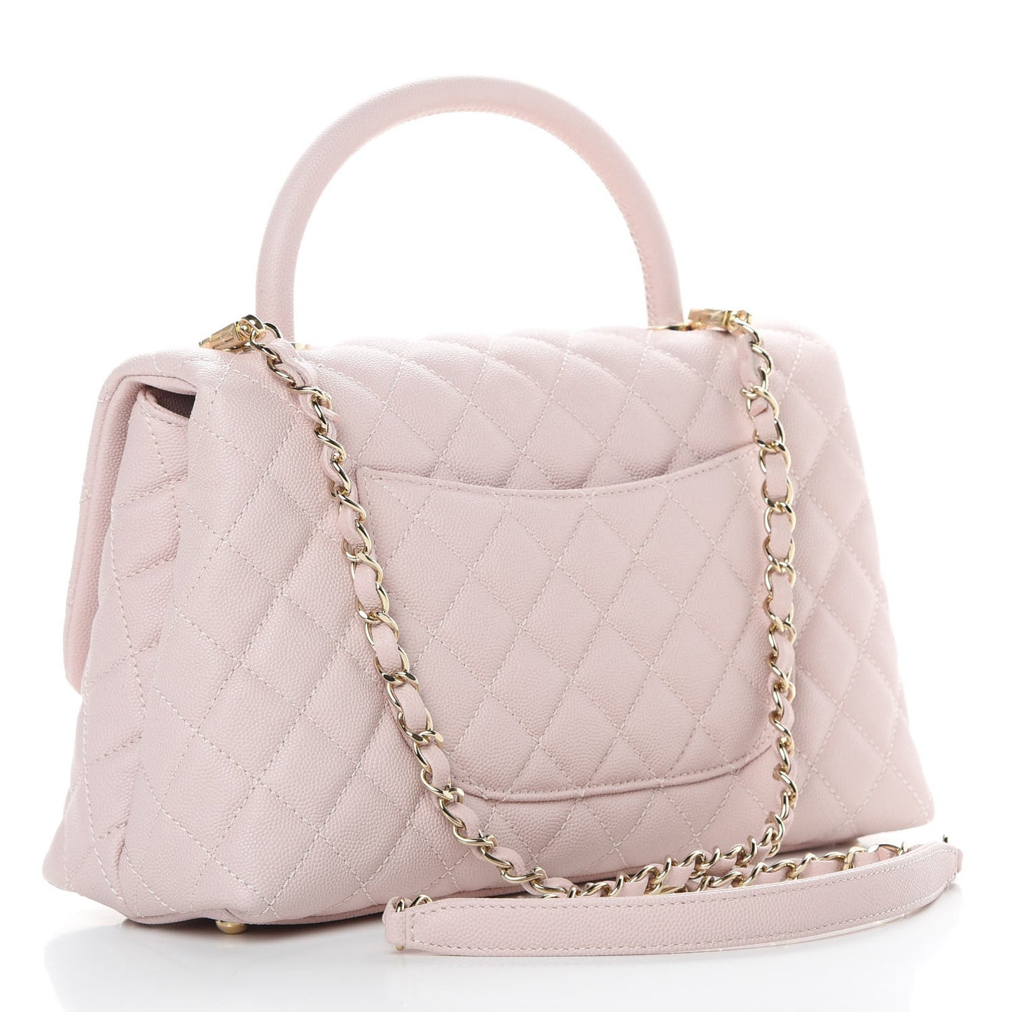 Caviar Quilted Small Coco Handle Flap Lilas Lilac
