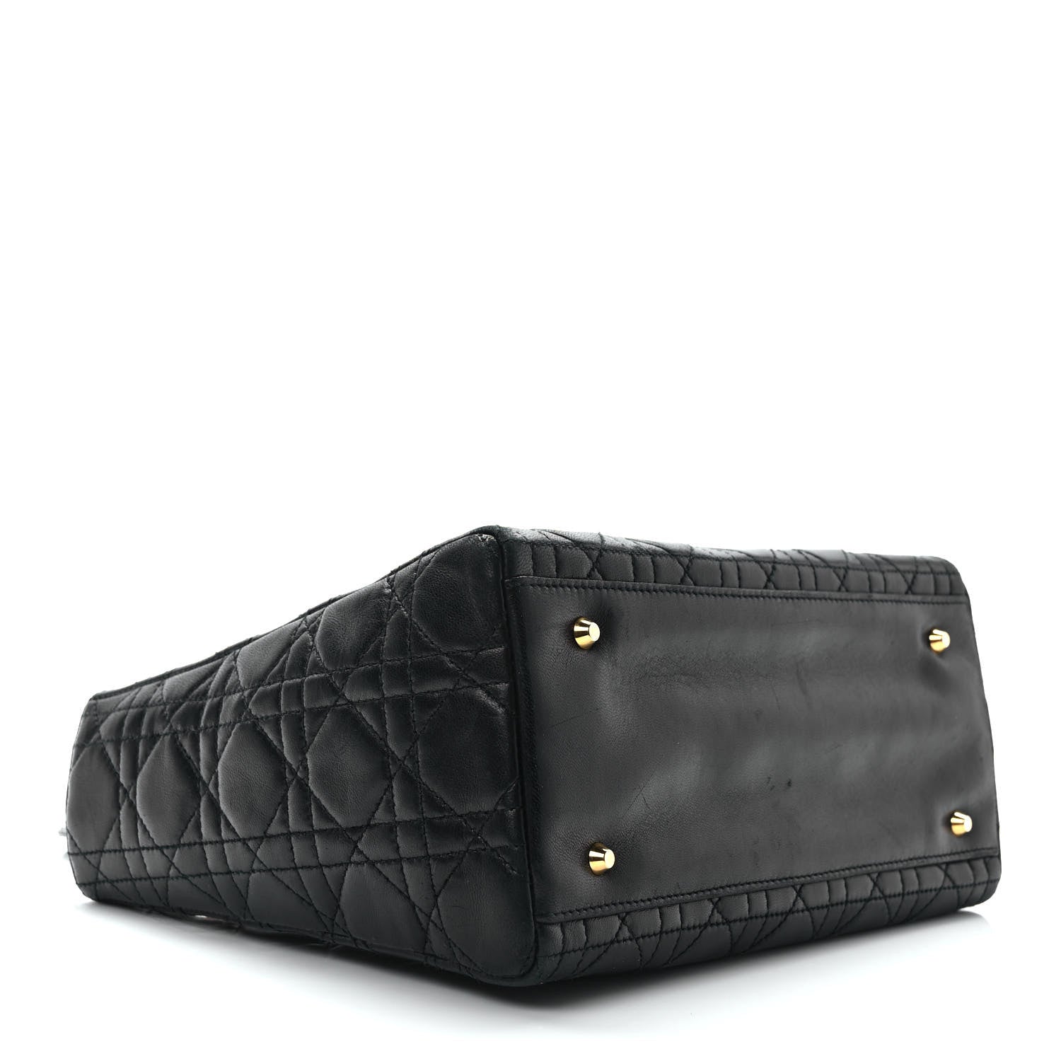 Christian Dior Lambskin Cannage Medium Lady Dior Black 4 of 10