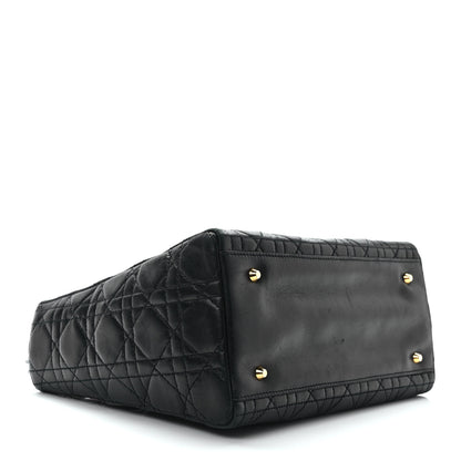 Christian Dior Lambskin Cannage Medium Lady Dior Black 4 of 10