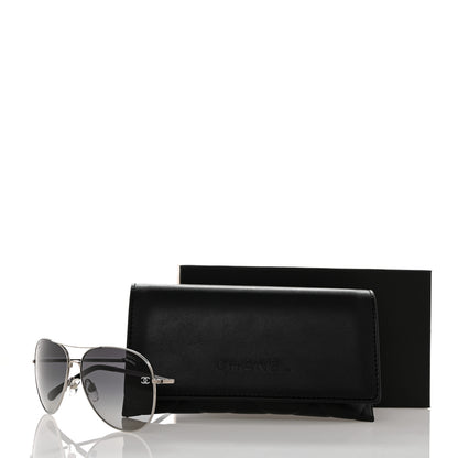 Chanel Aviator CC Sunglasses 4189-T-Q Silver 8 of 8