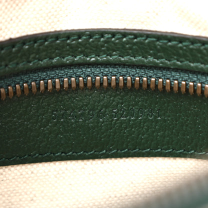Gucci Monogram GG Mignon Textured Dollar Calfskin GG Supreme Monogram Quilted Mini GG Belt Bag Green Beige Ebony 7 of 10