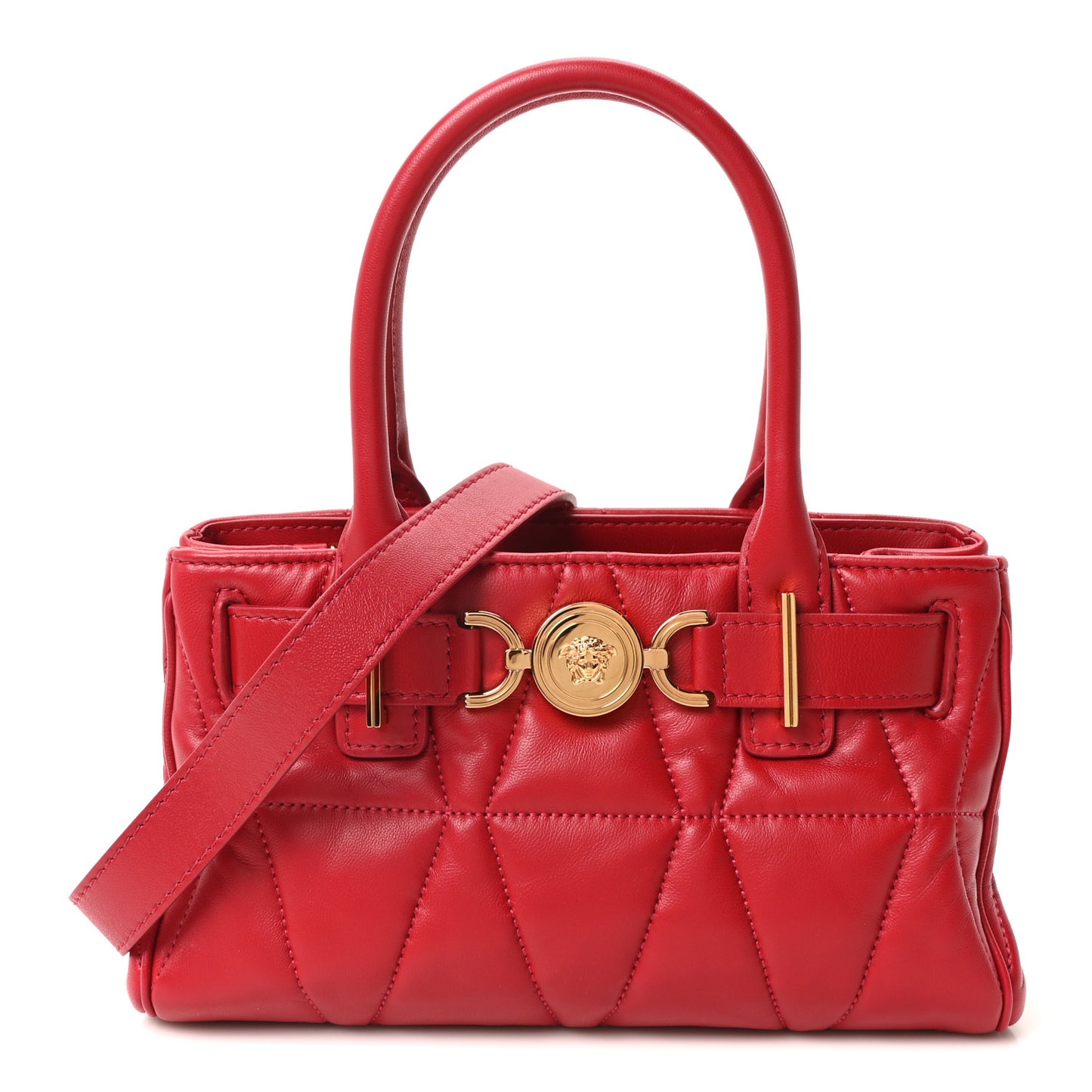 Nappa Trapuntata Small Medusa '95 Tote Bag Lipstick Red