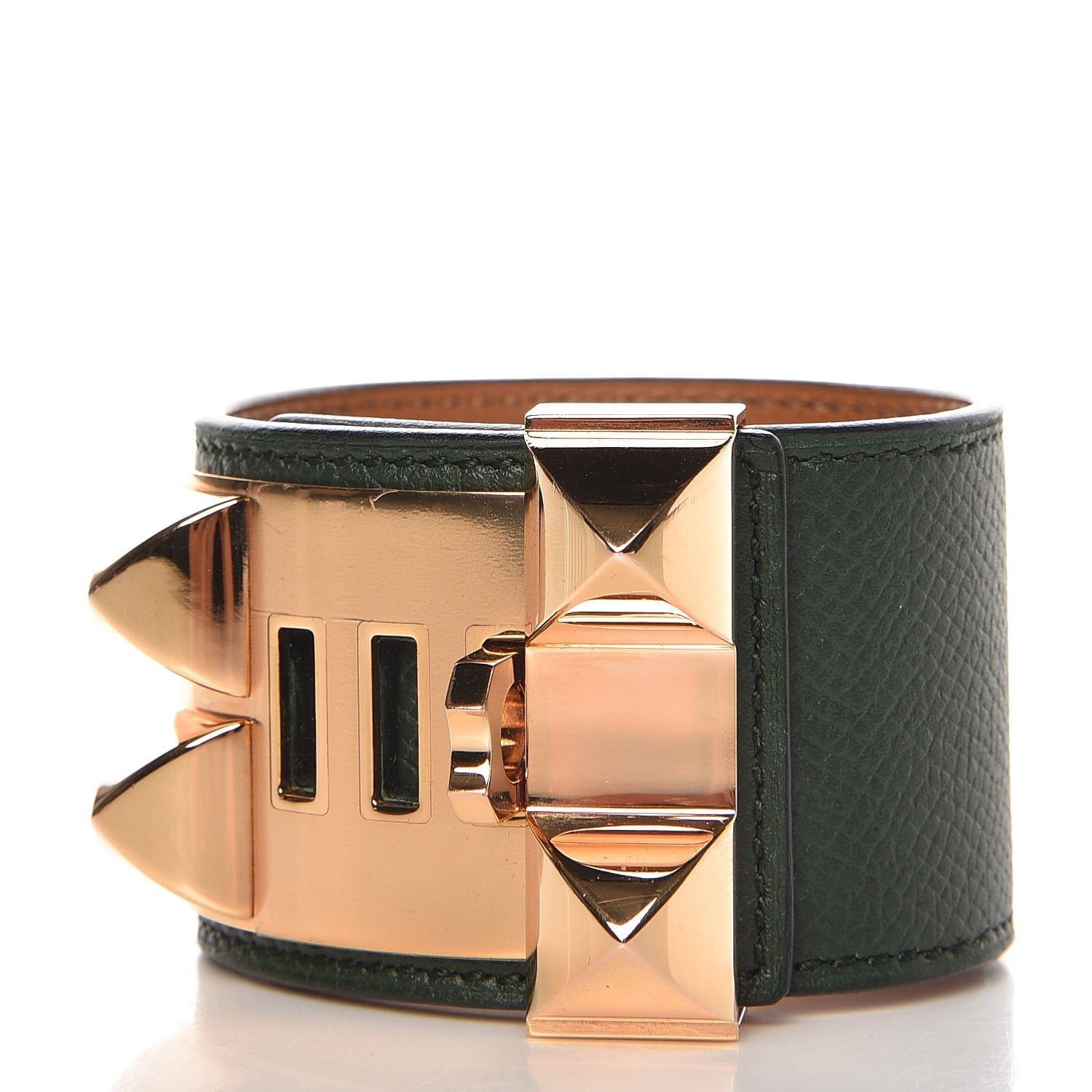 Hermes Epsom Collier De Chien CDC Bracelet S Vert Anglais 3 of 7