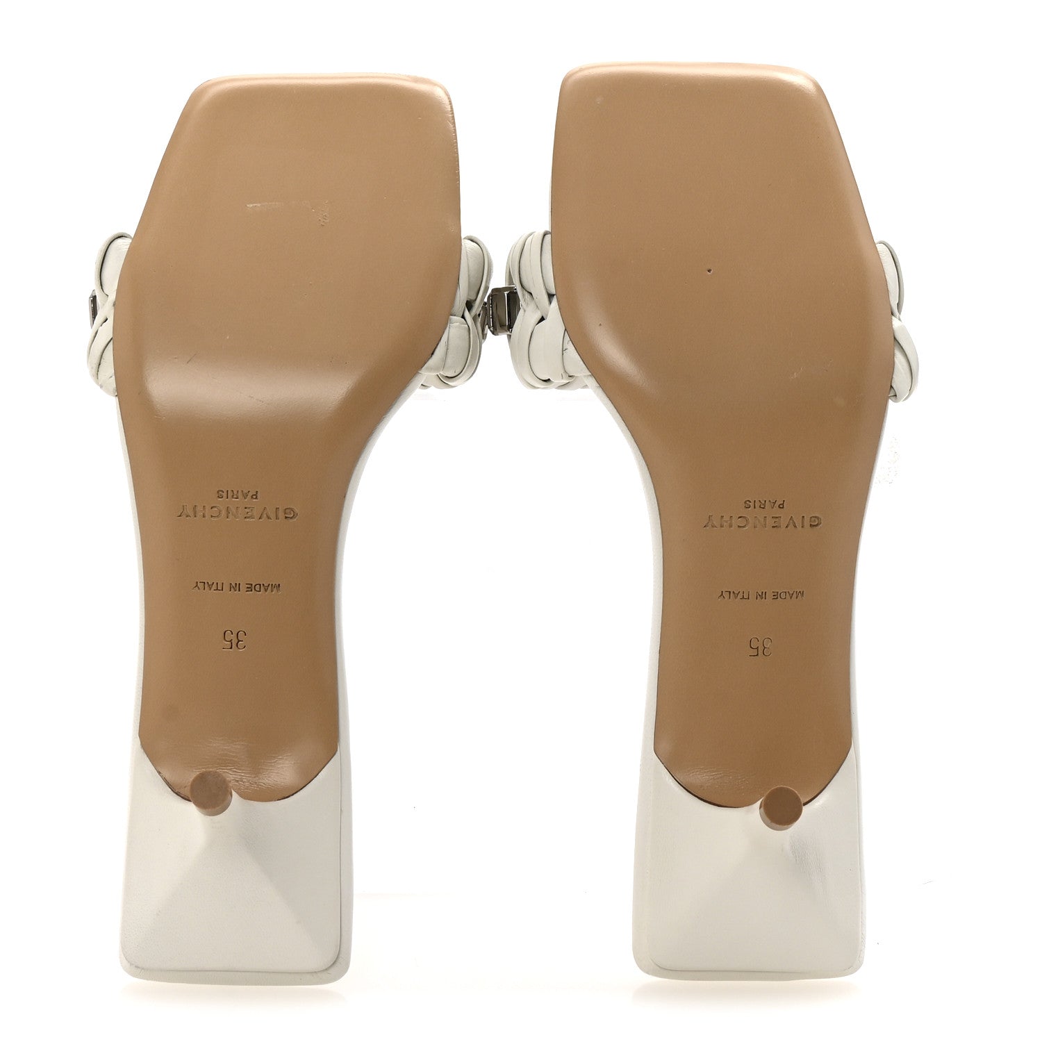 Givenchy Nappa G Woven 50mm Mules 35 Ivory 6 of 9