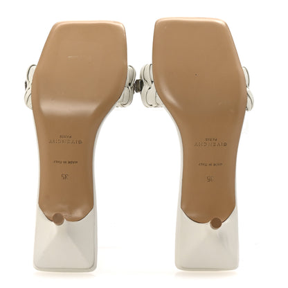 Givenchy Nappa G Woven 50mm Mules 35 Ivory 6 of 9