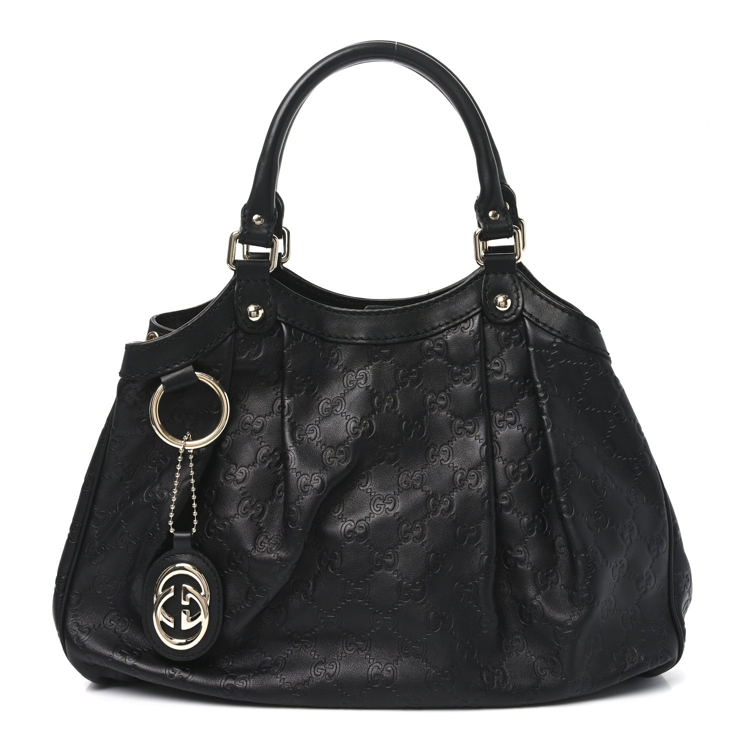 Gucci Guccissima Medium Sukey Tote Black 1 of 10