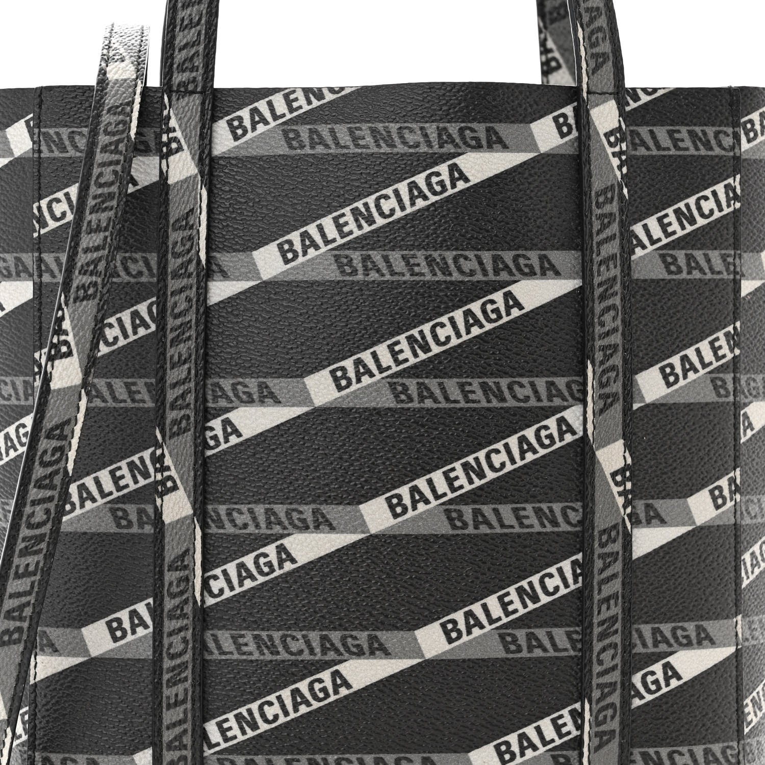 Balenciaga Coated Canvas Losange Monogram XXS Tote Black Grey 6 of 9