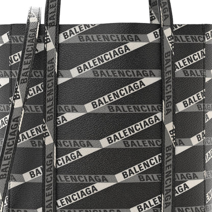 Balenciaga Coated Canvas Losange Monogram XXS Tote Black Grey 6 of 9