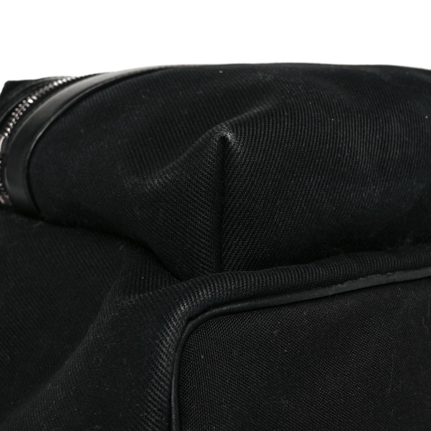 Saint Laurent Canvas Signature Embroidered City Backpack Black 12 of 12