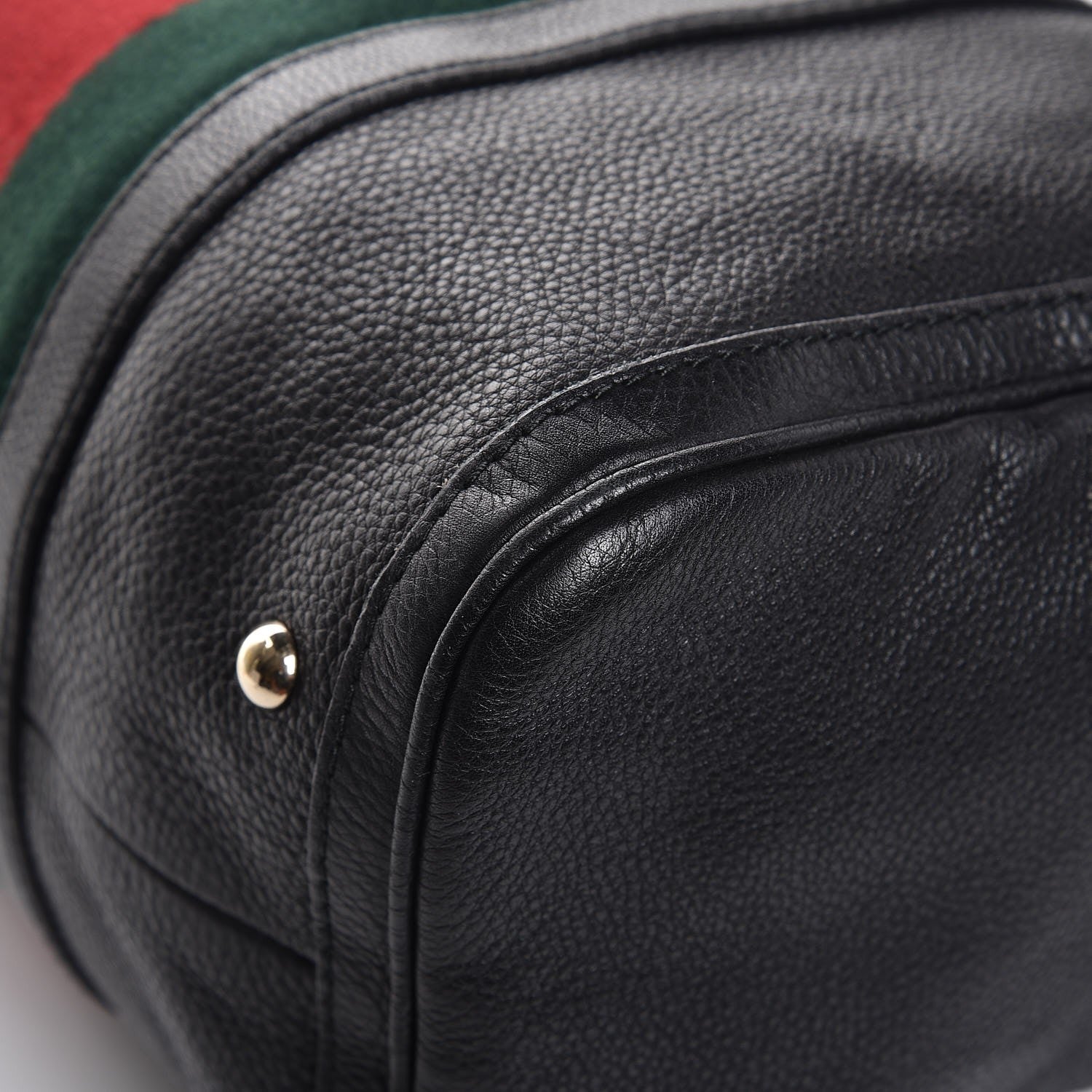 Gucci Calfskin Vintage Web Medium Boston Black 15 of 15