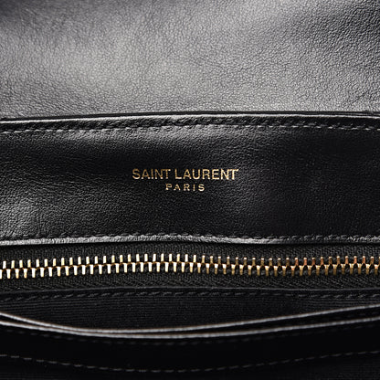 Saint Laurent Calfskin Y Quilted Monogram Toy Loulou Crossbody Bag Black 7 of 11