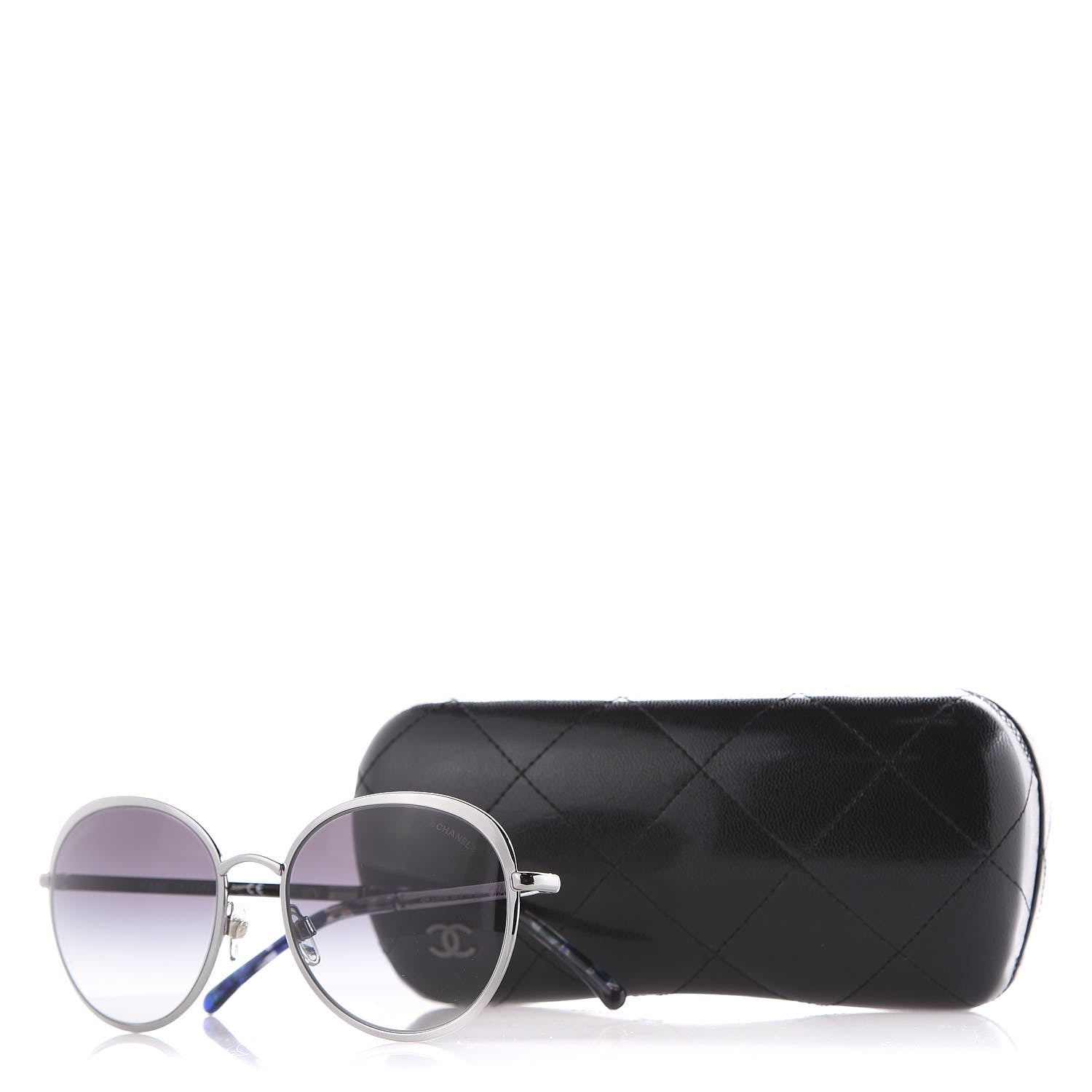 Chanel Round Spring Sunglasses 4206 Silver 10 of 10