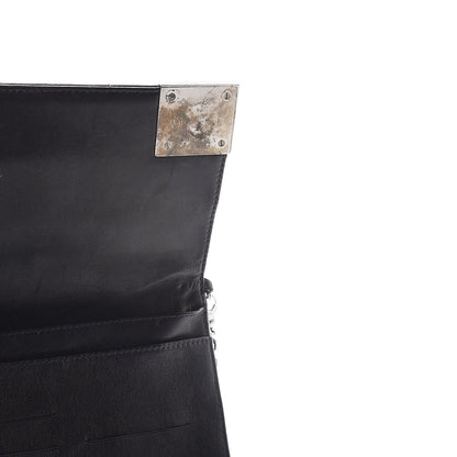 Chanel Patent Chocolate Bar Chain Clutch Black 12 of 23