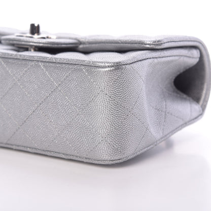 Chanel Metallic Caviar Quilted Mini Top Handle Rectangular Flap Silver 10 of 11