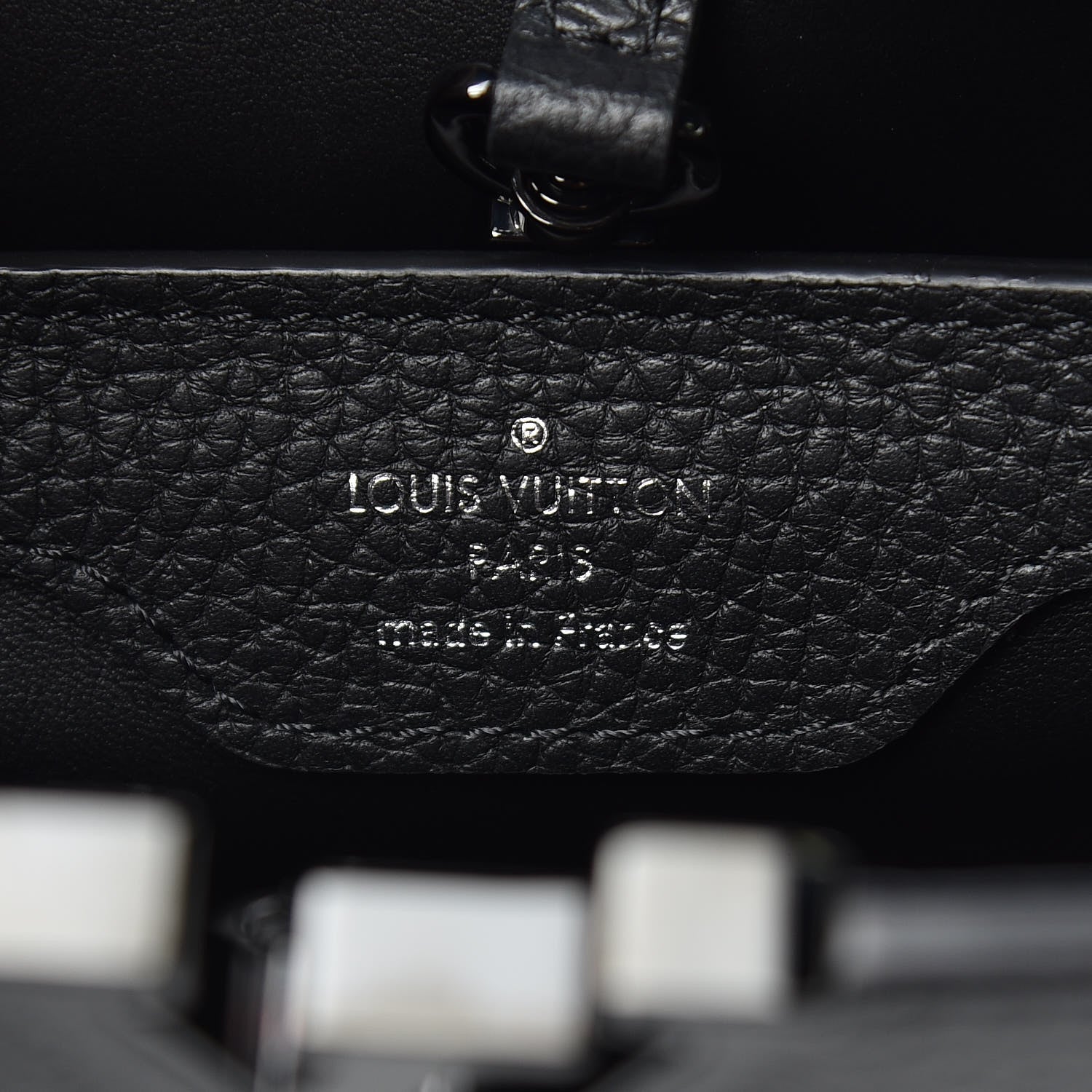Louis Vuitton Taurillon Capucines BB Black 6 of 9