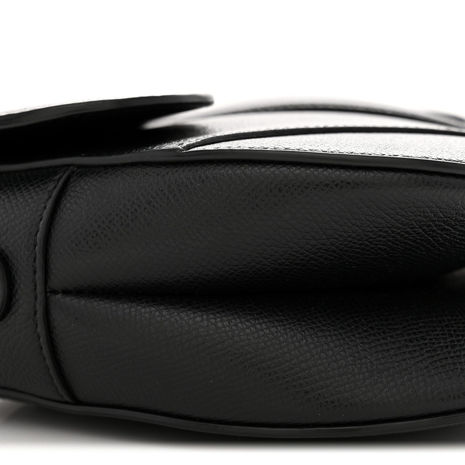 Christian Dior Grained Calfskin Saddle Bag Black 9 of 11