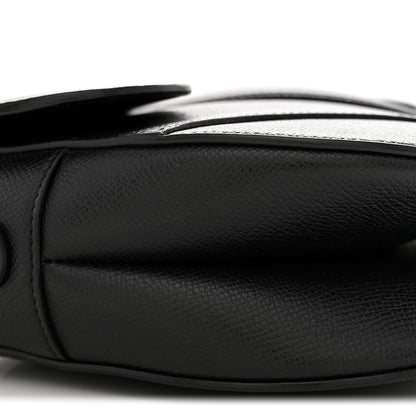 Christian Dior Grained Calfskin Saddle Bag Black 9 of 11