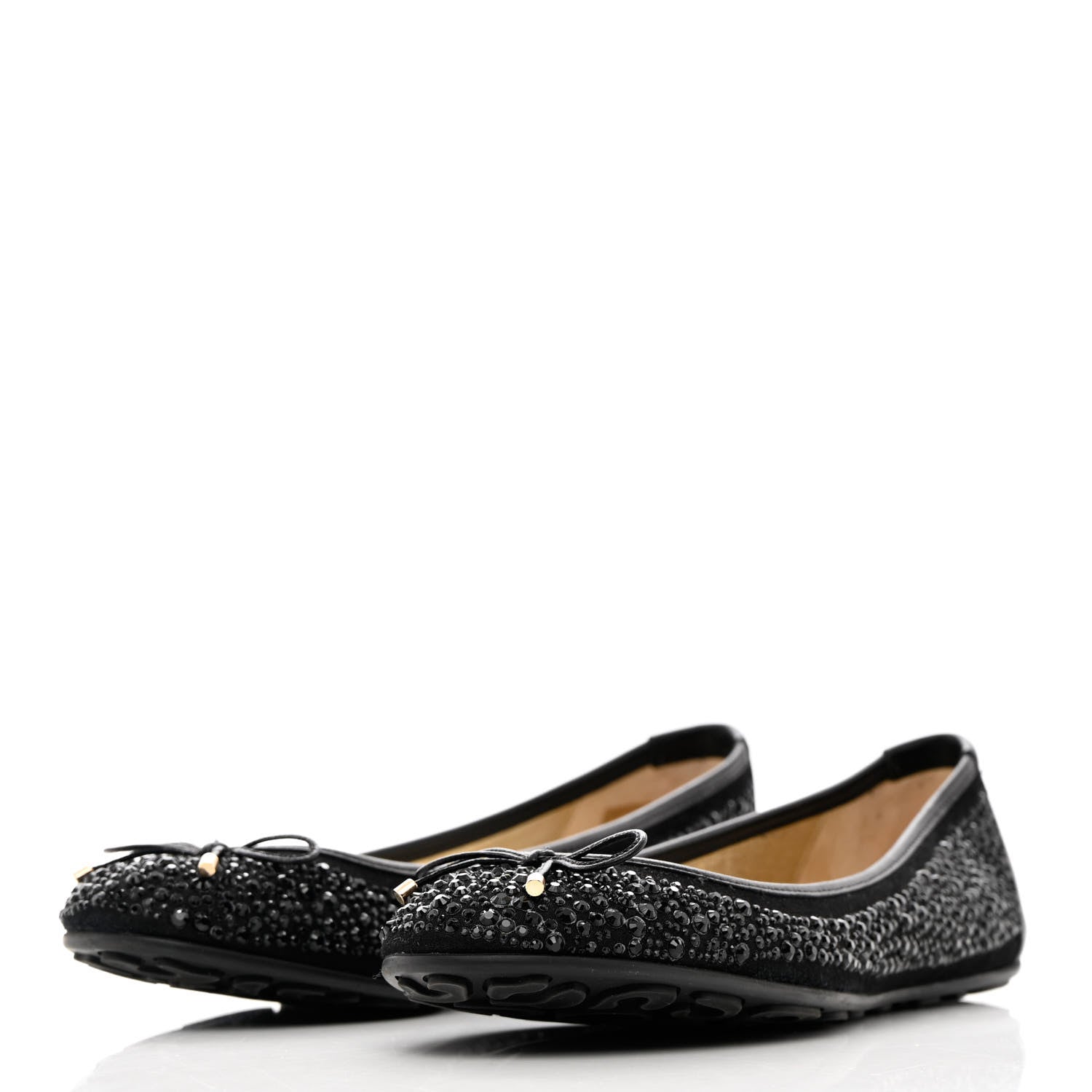 Jimmy Choo Jeweled Weber Ballet Flats 39 Black 3 of 16