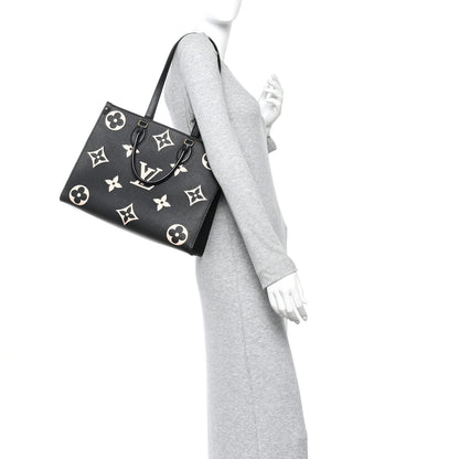 Louis Vuitton Empreinte Monogram Giant Onthego MM Black Beige 2 of 9
