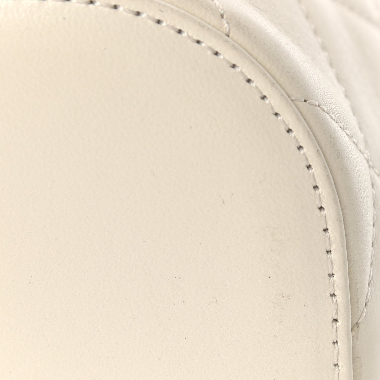 Lambskin Quilted Trendy Vanity Case White