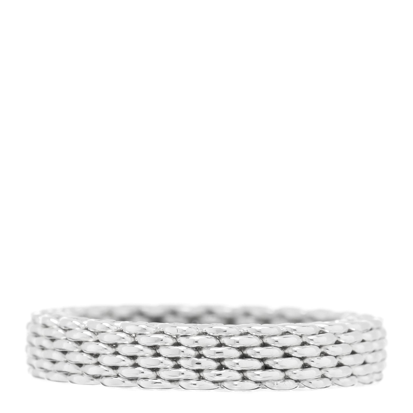 Sterling Silver Narrow Mesh Somerset Ring 50 5.25