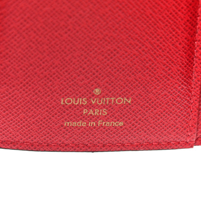 Louis Vuitton Damier Ebene Victorine Wallet Red 6 of 11