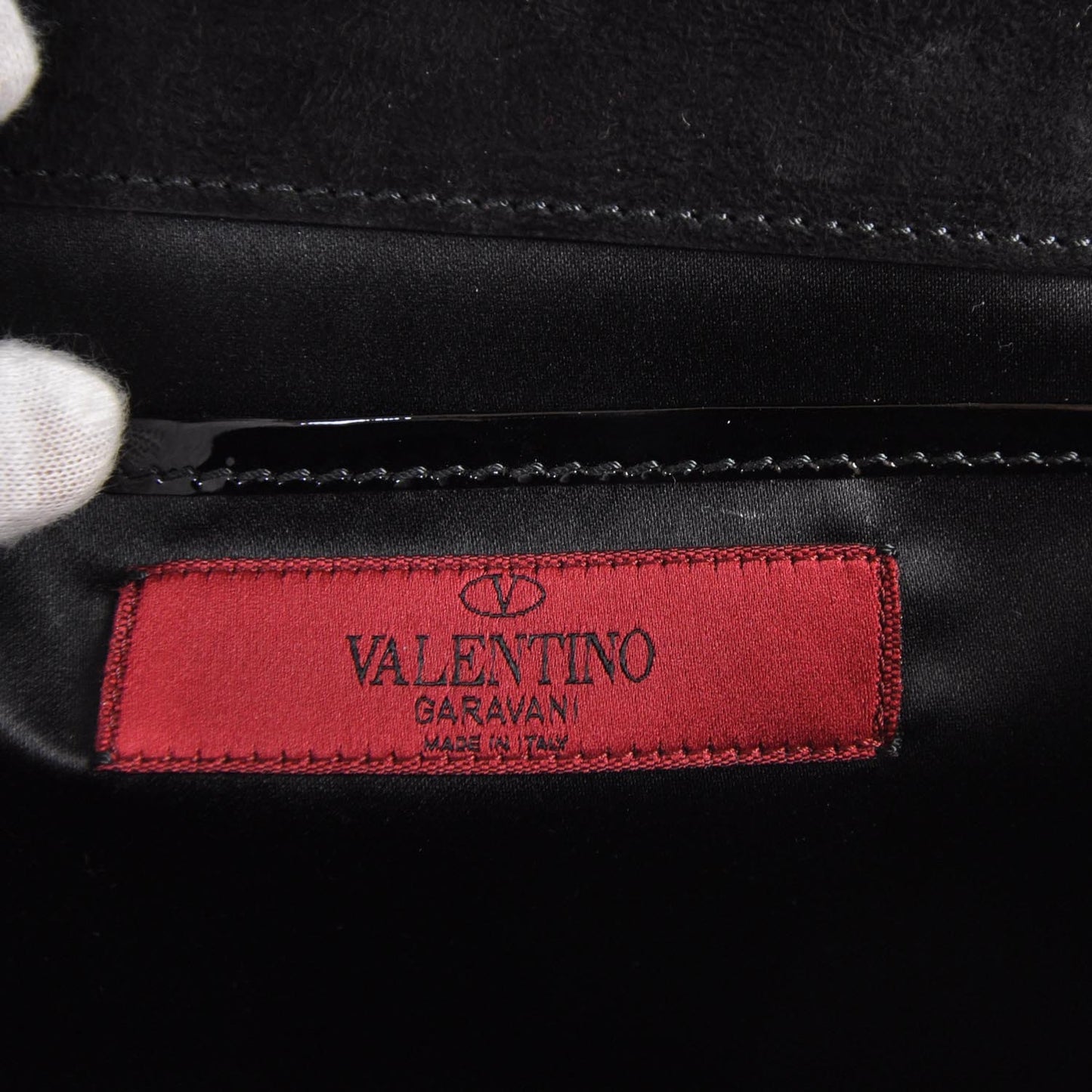 Patent Histoire Shoulder Bag Black