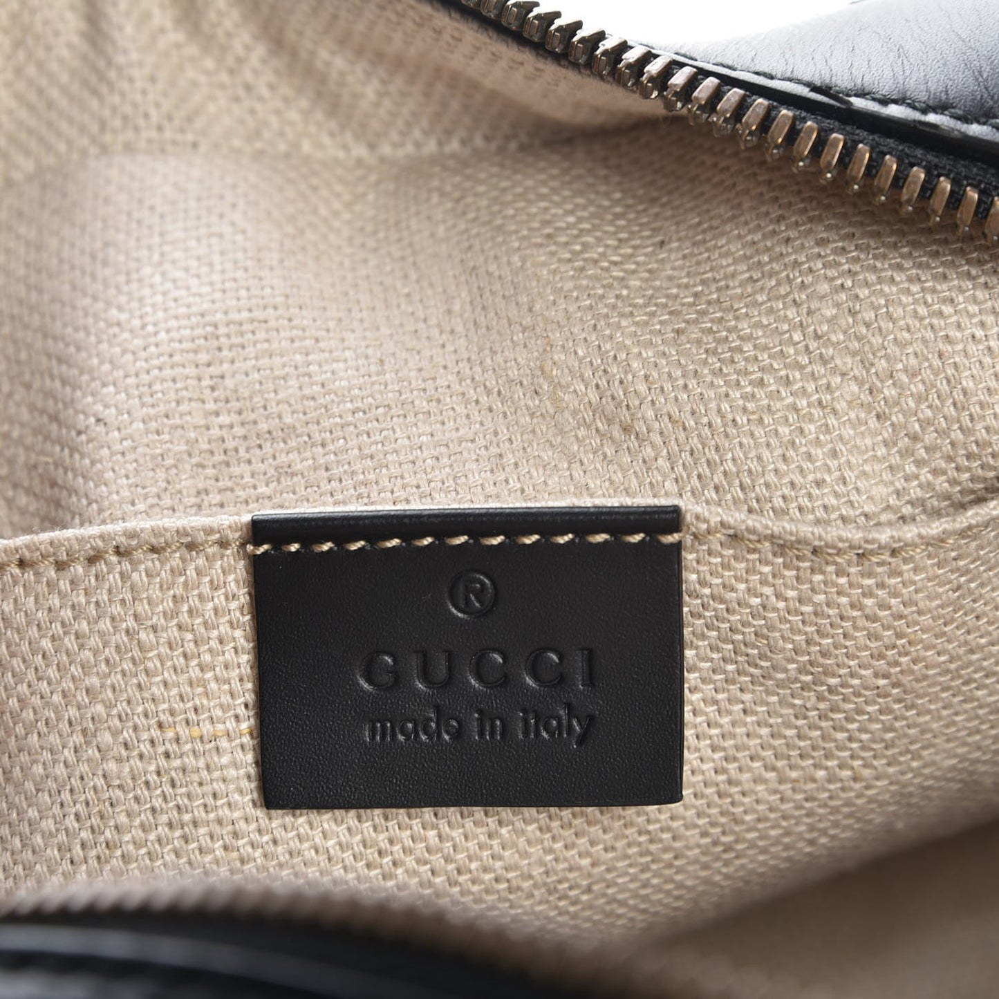 Calfskin Web Small Webby Bee Shoulder Bag Black