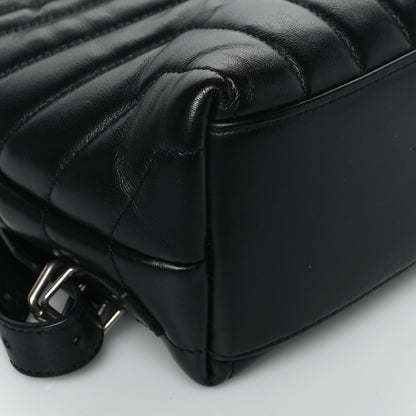 Saint Laurent Calfskin Y Quilted Monogram Small Loulou Backpack Black 9 of 10
