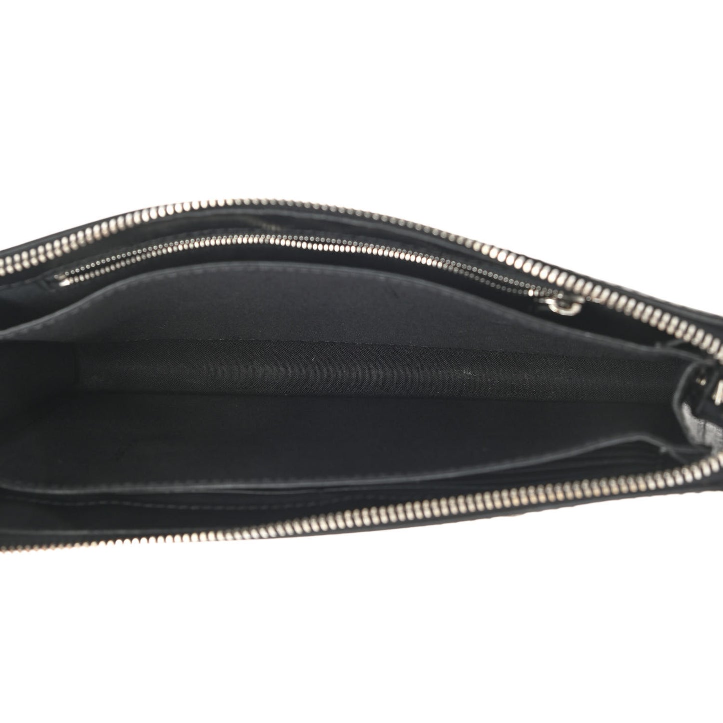 Calfskin Faces Slim Clutch Black Multicolor
