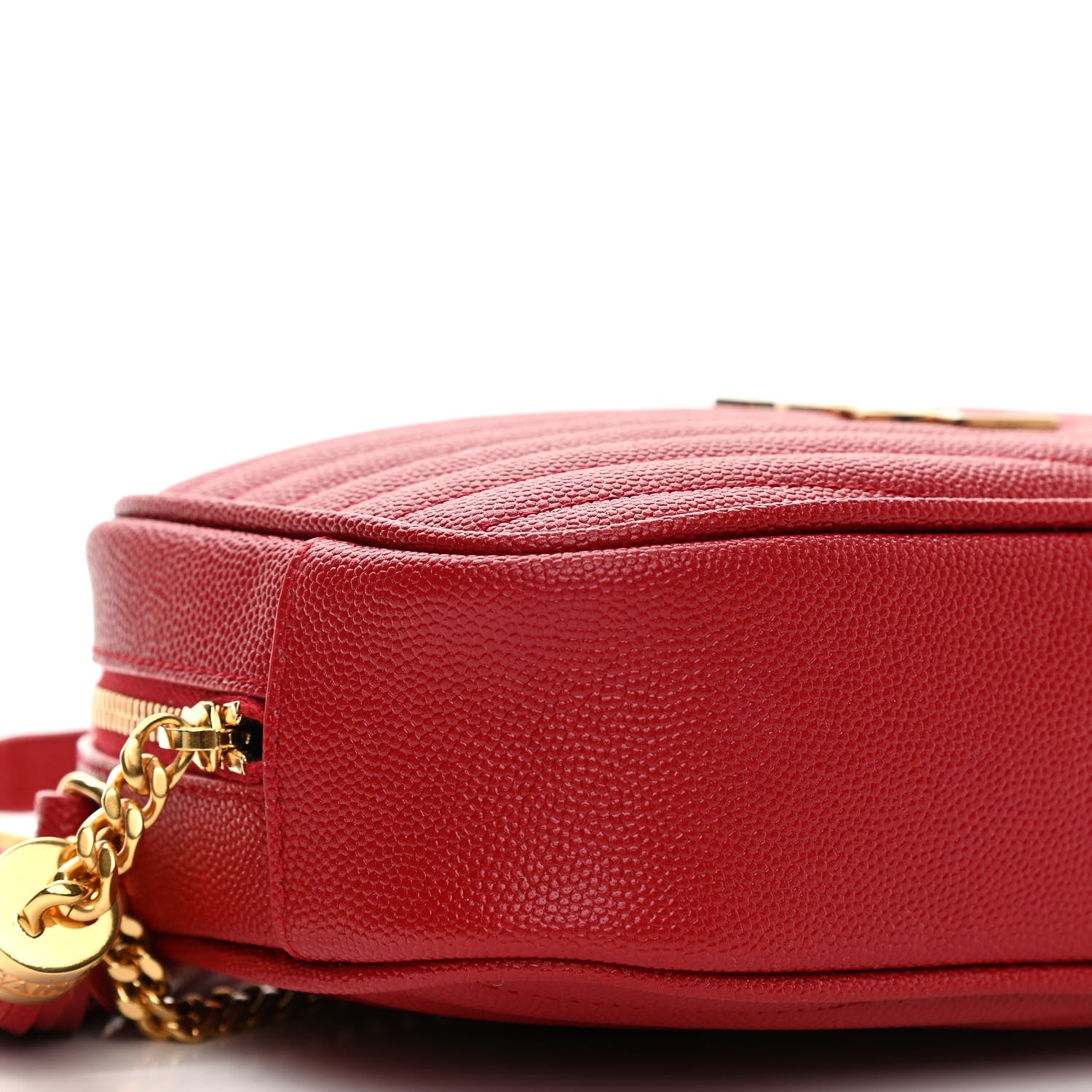 Saint Laurent Grain De Poudre Matelasse Monogram Mini Lou Camera Bag Eros Red 9 of 11