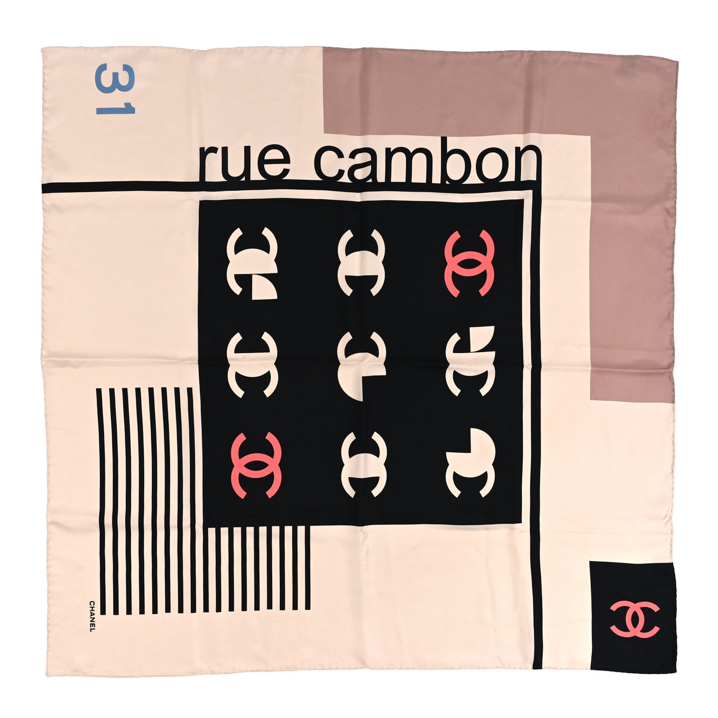 Silk CC Square Scarf Multicolor