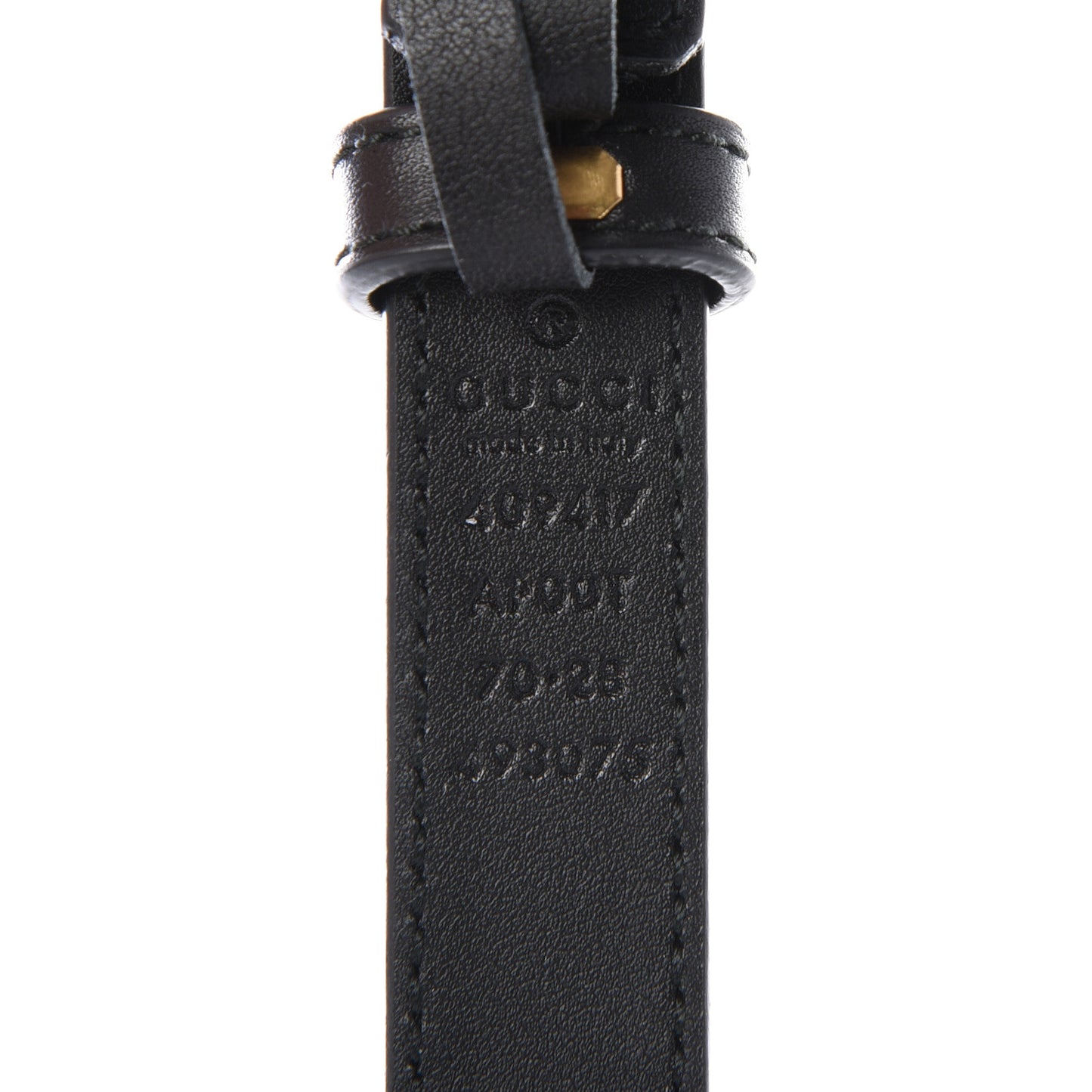 Calfskin Double G 20mm Belt 70 28 Black