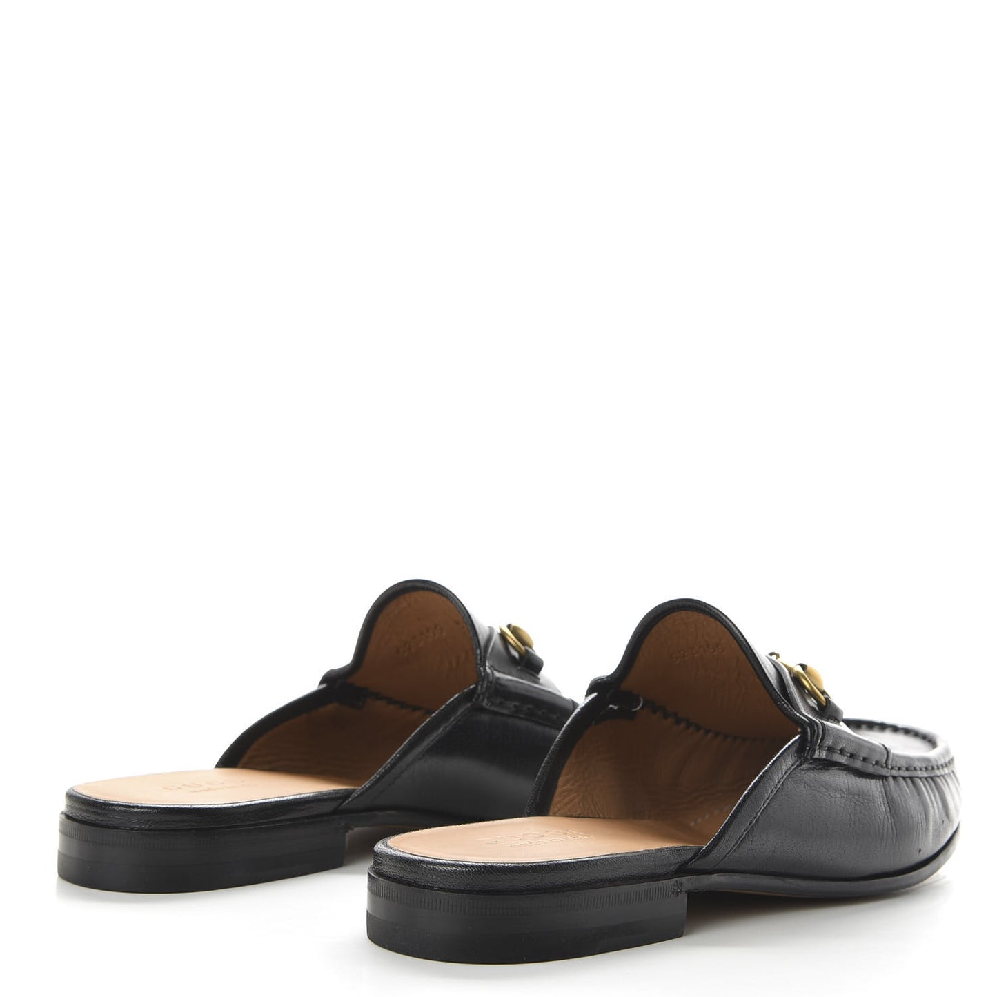 Goatskin Mens Horsebit Slippers 9.5 Black
