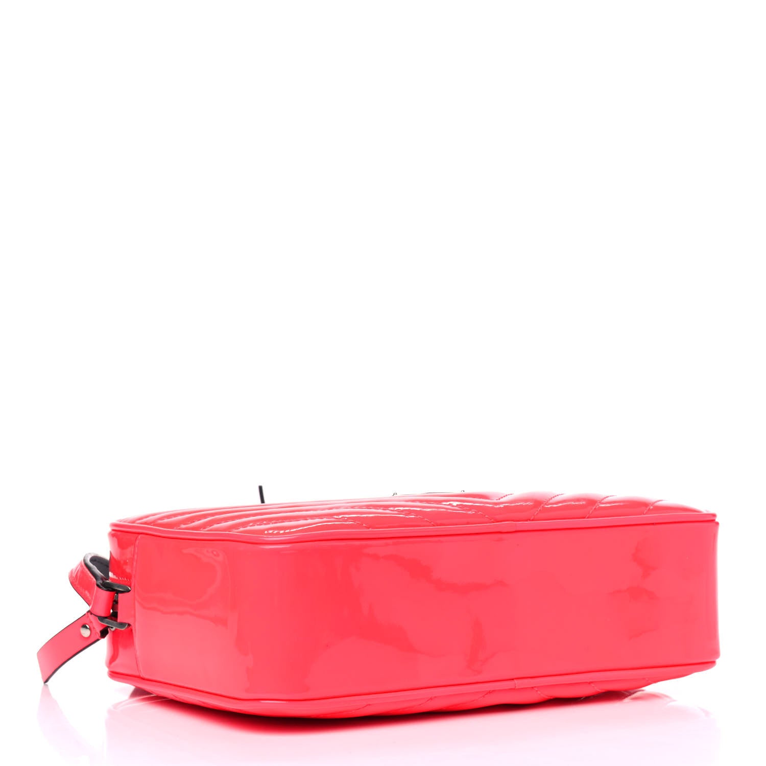 Saint Laurent Patent Calfskin Matelasse Monogram Lou Camera Bag Neon Pink 3 of 4